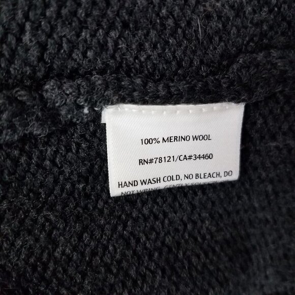 Eileen Fisher Size S Merino Wool Cardigan Sweater in Charcoal Gray - Picture 7 of 11